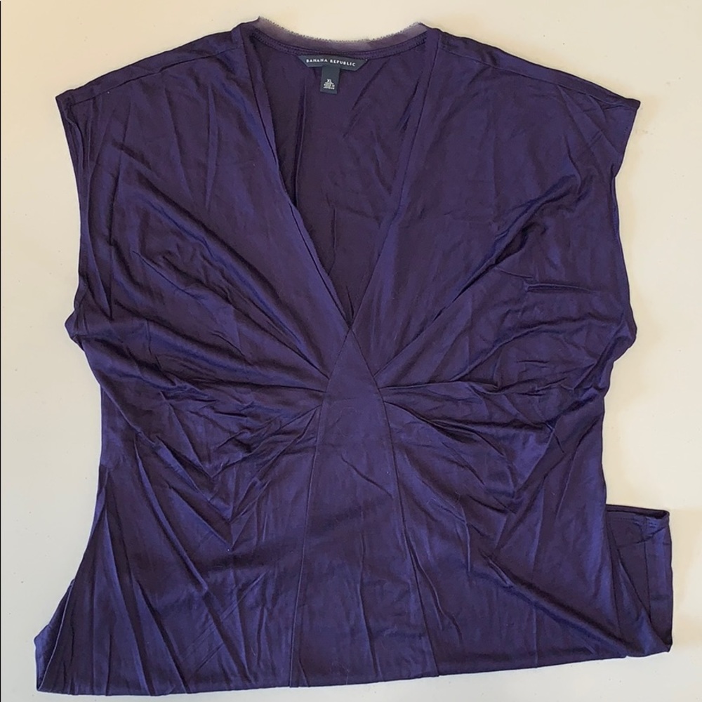 Eggplant Banana Republic blouse